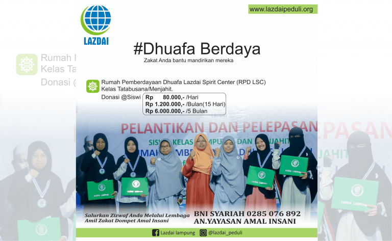 Zakat Anda Bantu Mandirikan Mereka