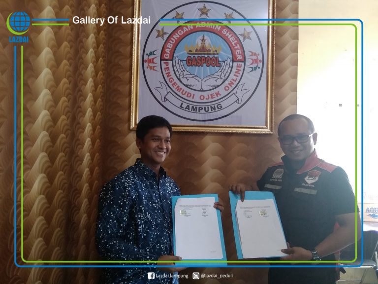 Penandatanganan MoU kolaborasi dan Sinergi Lazdai dengan Mitra Amil Zakat-GASPOOL dalam perhimpunan zakat infaq dan sedekah
