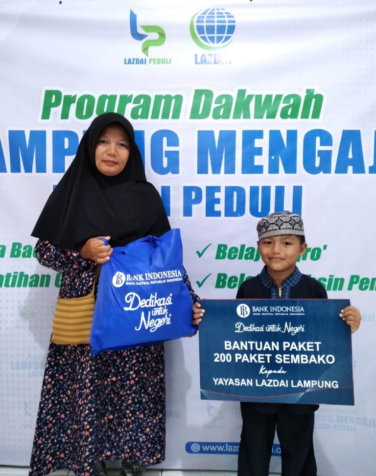 Distribusi 200 Paket Sembako Bank Indonesia Oleh Tim Lazdai Peduli