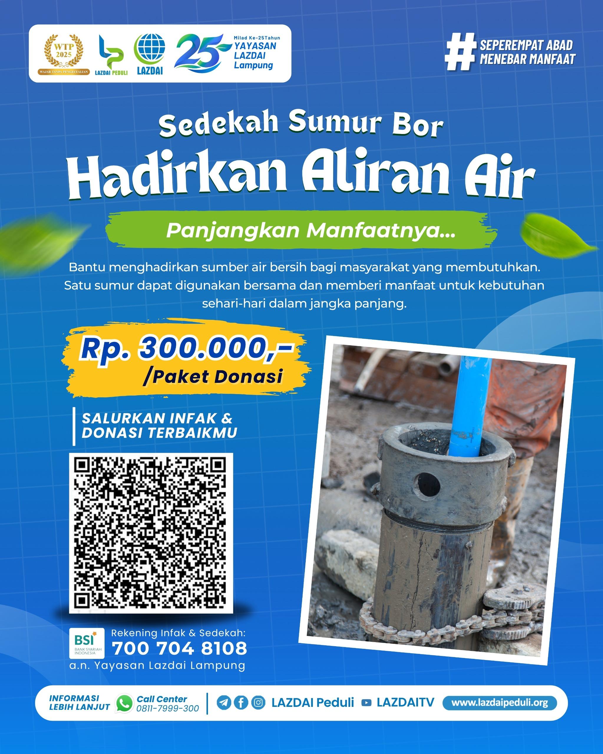 Alirkan Air Kehidupan: Patungan Sumur Bor untuk Warga Lampung